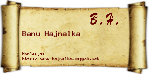 Banu Hajnalka névjegykártya