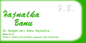 hajnalka banu business card